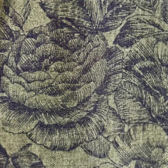 Kasper for ASL Vintage Green Black Roses Tunic Blazer Skirt Suit Size 10 - Picture 8 of 11